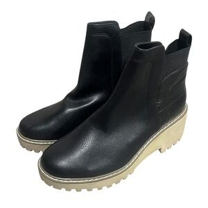Dolce Vita Rielle Chelsea Boots‎ Platform Lug Sole Ankle Booties Black 5.5